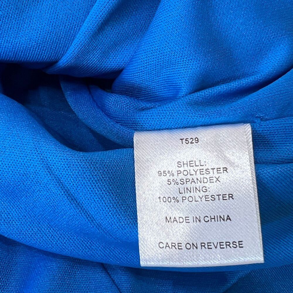 Boston Proper Alexia Admor Cobalt Blue Double Breasted Off Shoulder Blazer Size - Picture 6 of 6